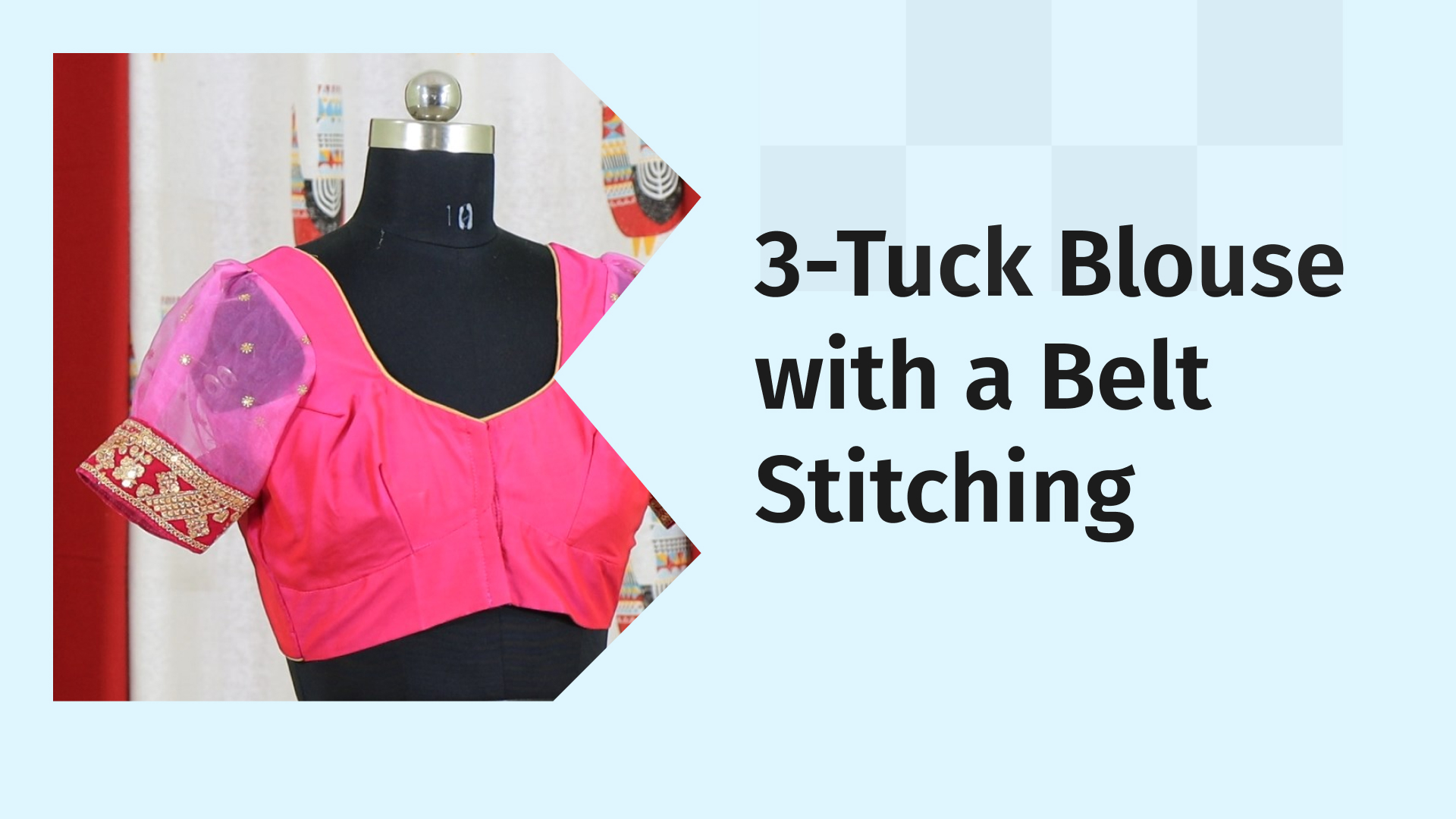 Arts&Science Back botton tuck blouse How To Stitch a 3 Tuck